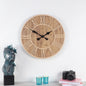 wc10 Farmhouse Wooden Wall Clock with Roman Numerals