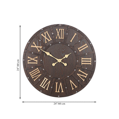 wc6 Vintage-Inspired Rustic Wooden Wall Clock