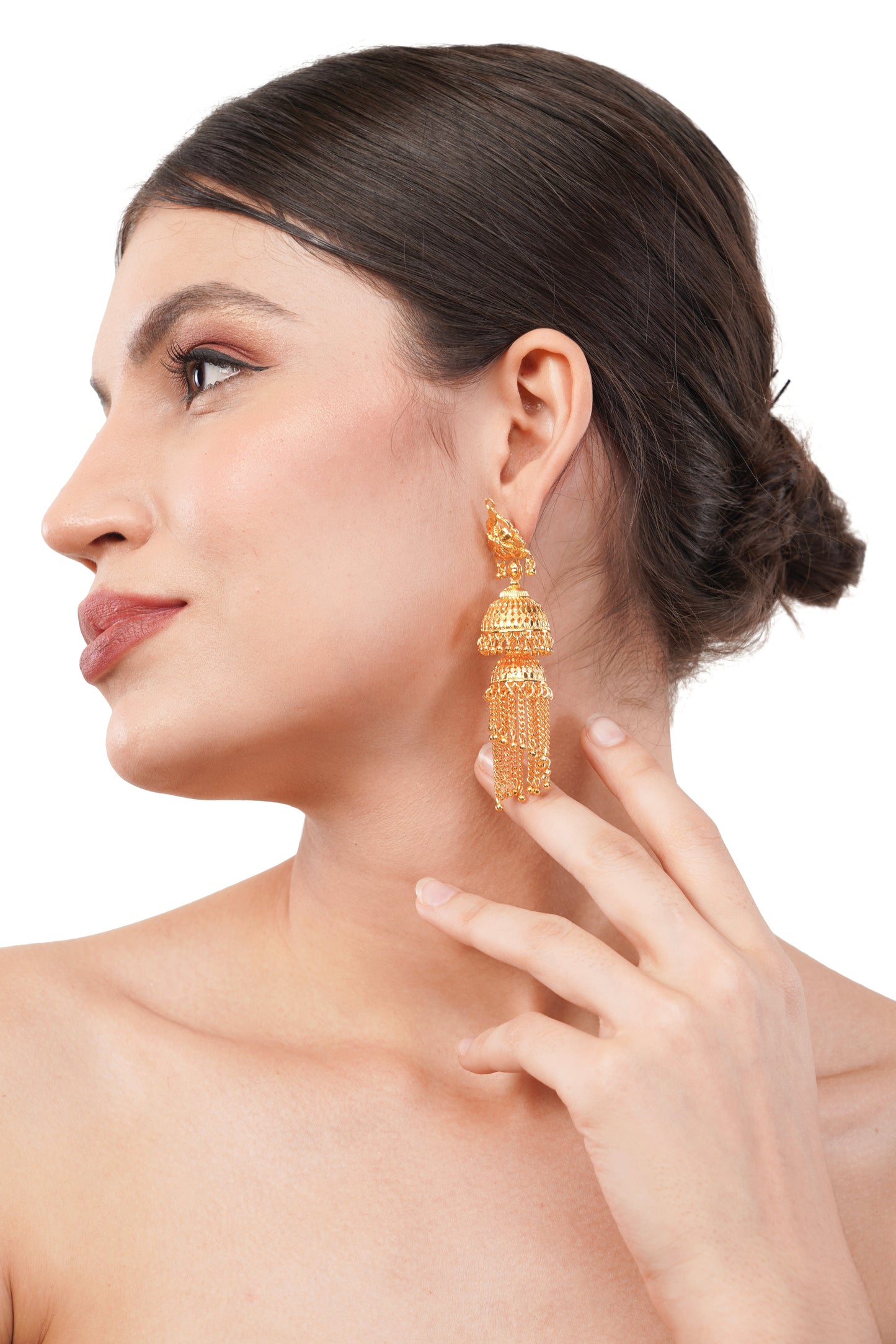 030 1Gm Gold-Plated Jhumki Earrings Set