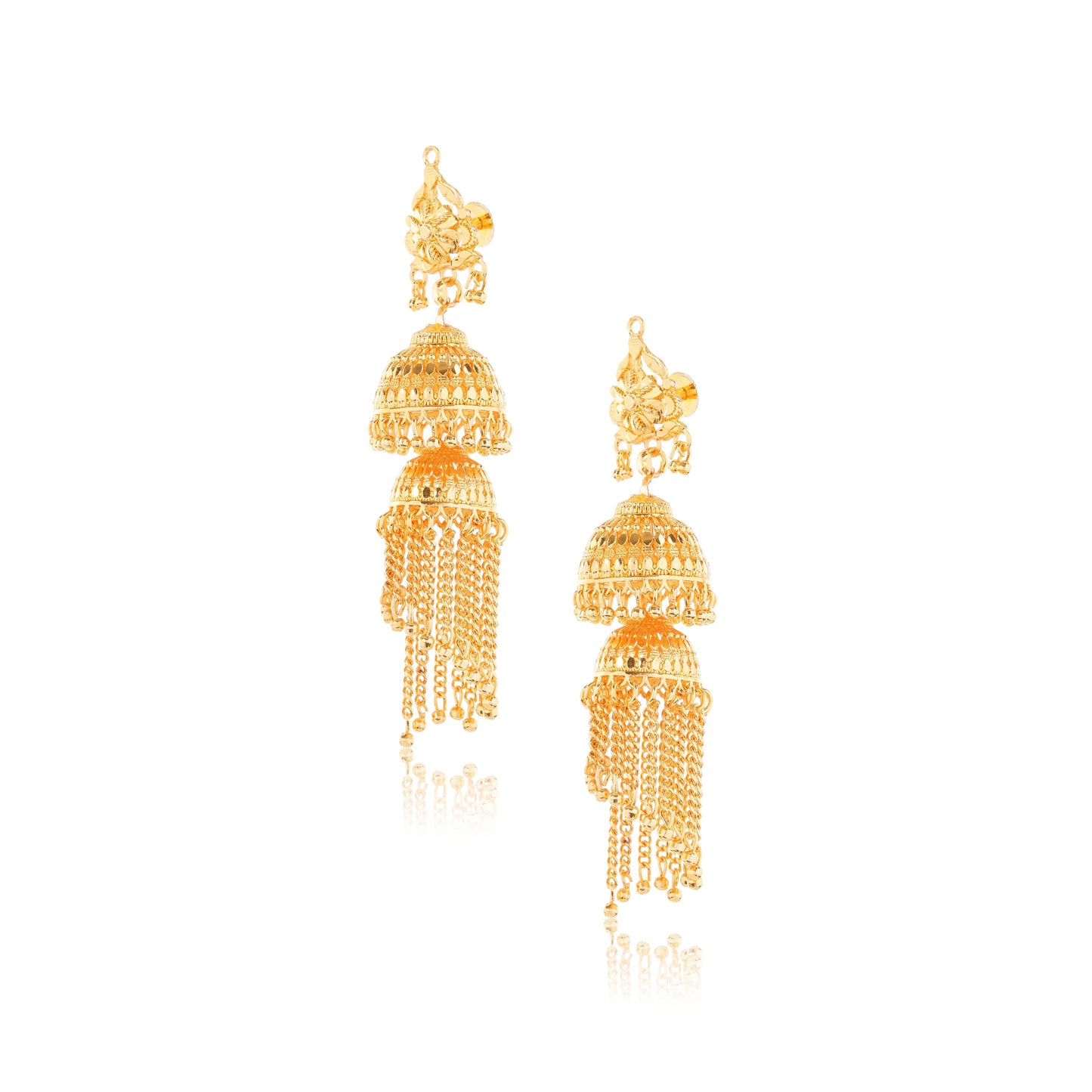 030 1Gm Gold-Plated Jhumki Earrings Set