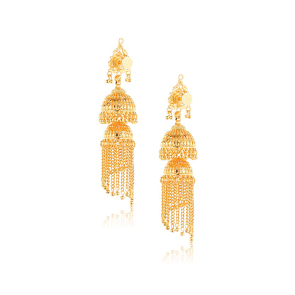 030 1Gm Gold-Plated Jhumki Earrings Set