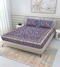 100% Cotton Bedsheet for Double Bed Queen Size with Pillow Cover Set, 220 TC