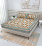 100% Cotton Bedsheet for Double Bed Queen Size with Pillow Cover Set, 220 TC