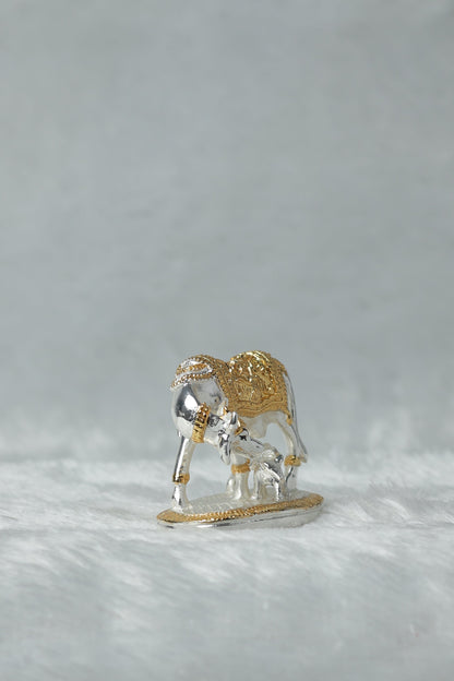 Gold and Silver plated Cow Calf