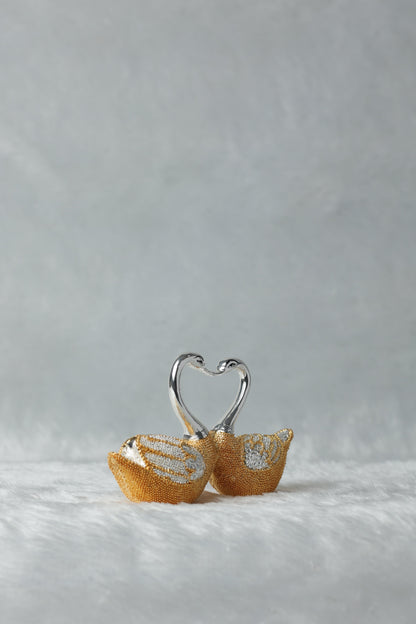 Gold and Silver plated Love Birds