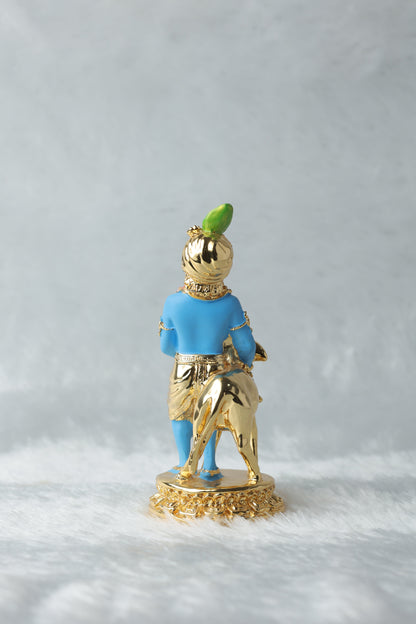 Gold plated Krishana with calf blue Colour || Krishana Ji